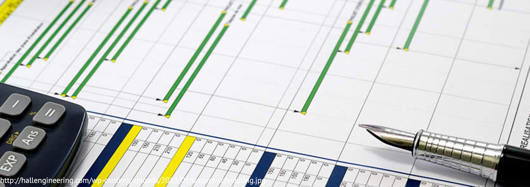Bar schedule (Gantt chart)